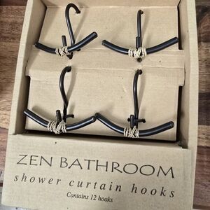 Zen Bathroom shower curtain hooks & Double Shower Hooks (New)